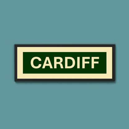 Framed Cardiff Street Print - Above The Door