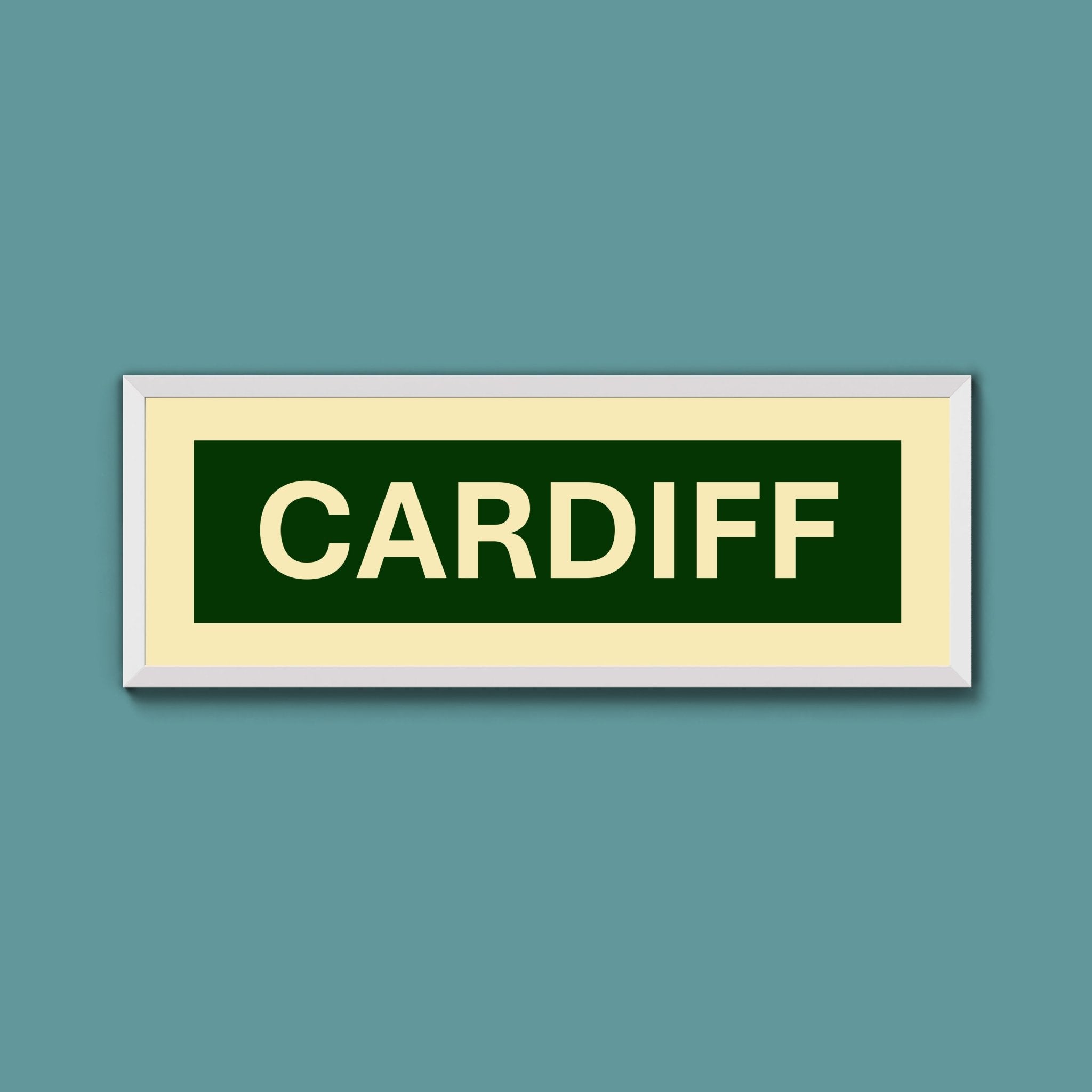Framed Cardiff Street Print - Above The Door