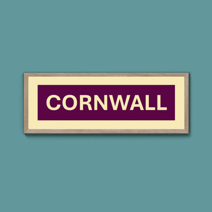 Framed Cornwall Street Print - Above The Door