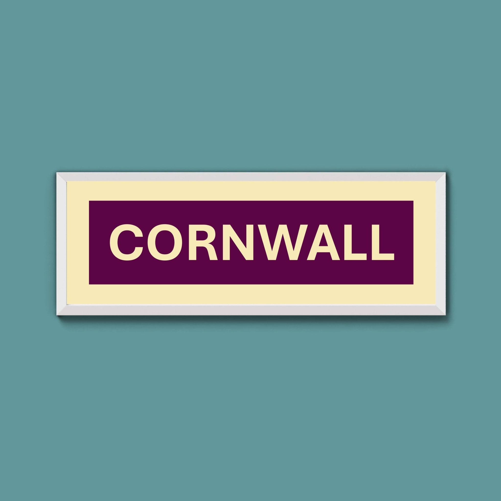 Framed Cornwall Street Print - Above The Door