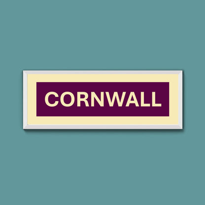 Framed Cornwall Street Print - Above The Door