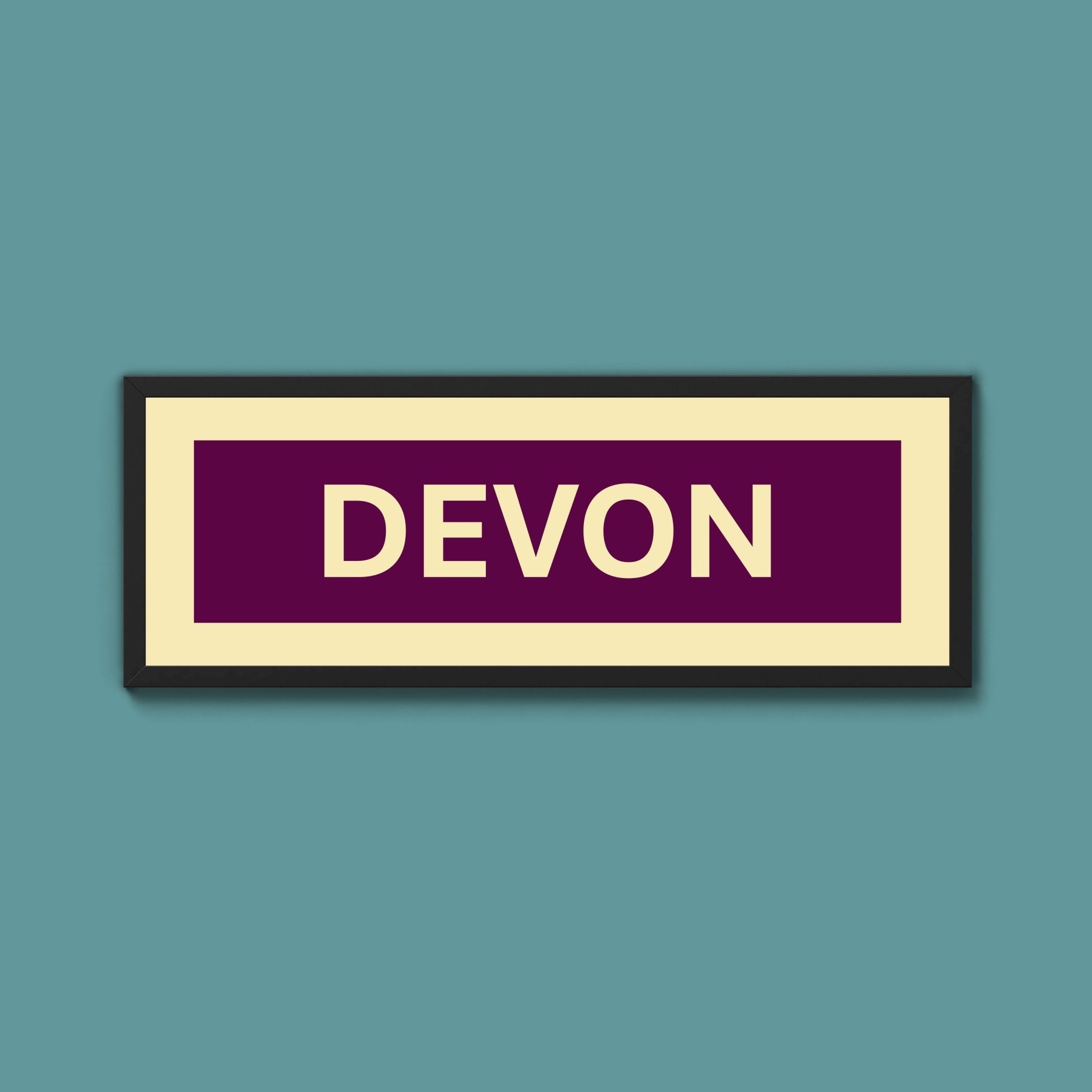 Framed Devon Street Print - Above The Door