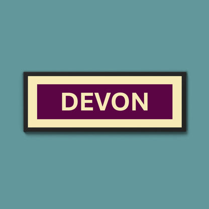 Framed Devon Street Print - Above The Door