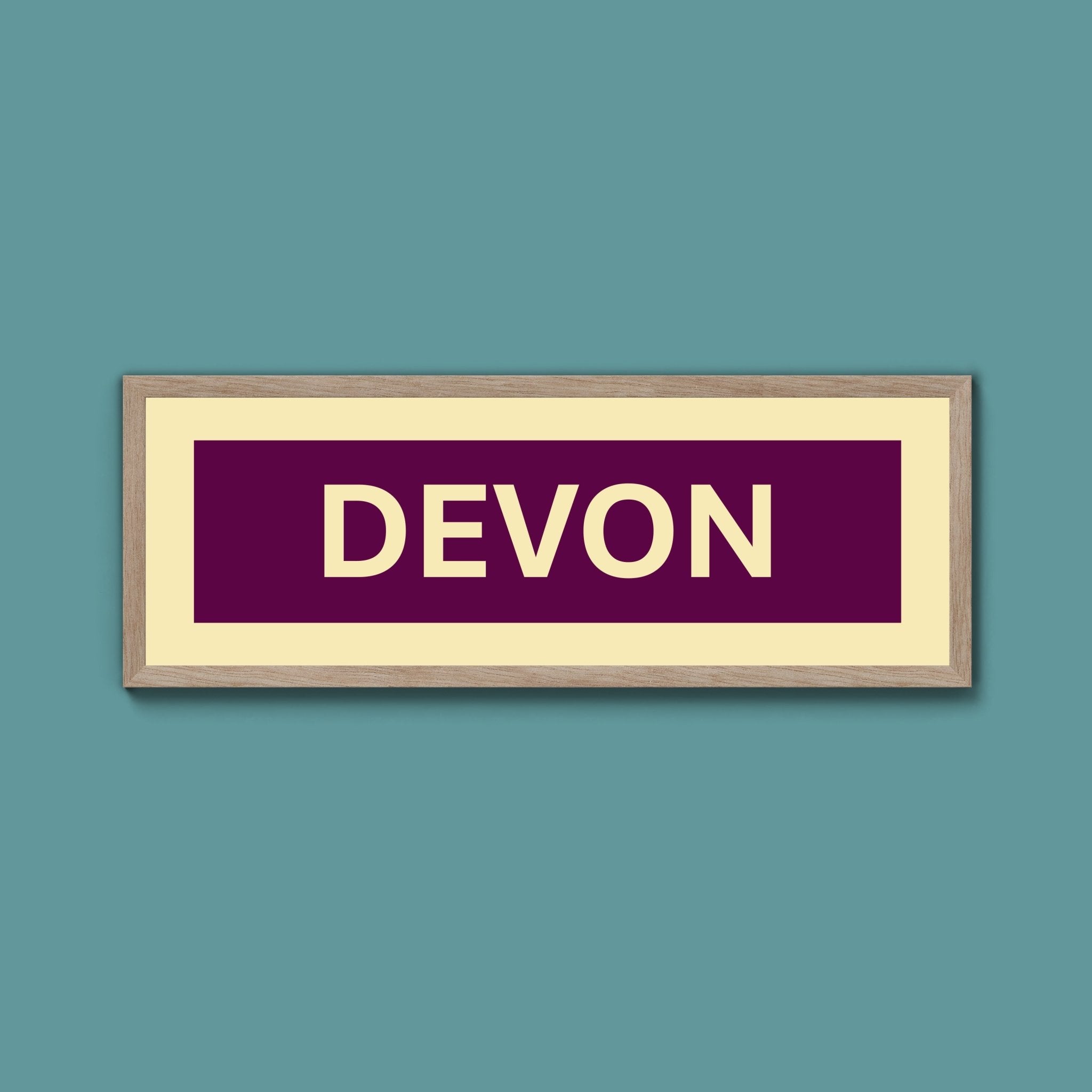 Framed Devon Street Print - Above The Door