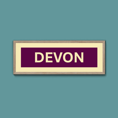 Framed Devon Street Print - Above The Door