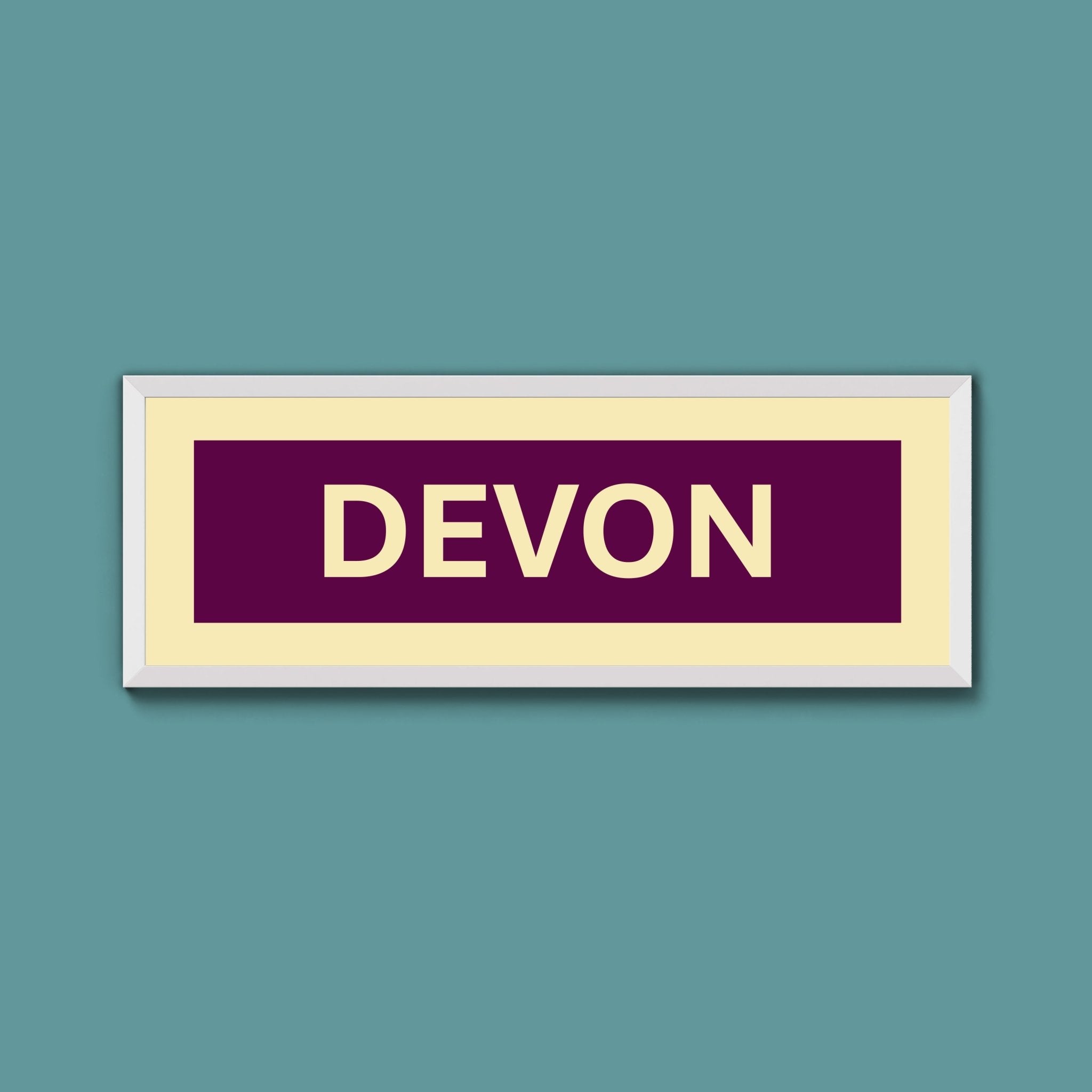 Framed Devon Street Print - Above The Door