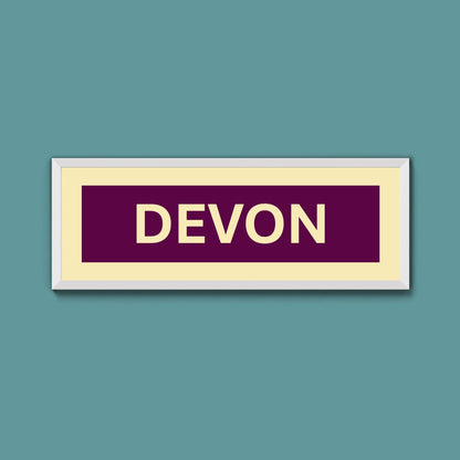 Framed Devon Street Print - Above The Door