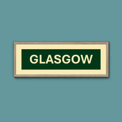 Framed Glasgow Street Print - Above The Door