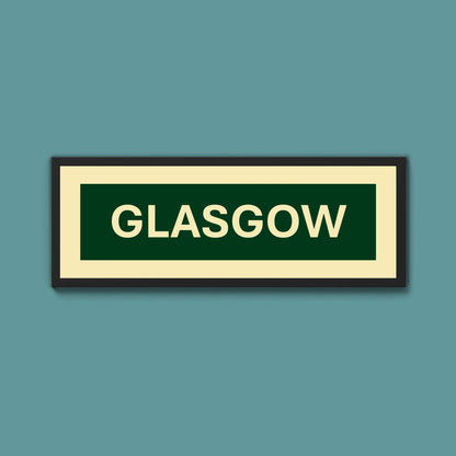 Framed Glasgow Street Print - Above The Door