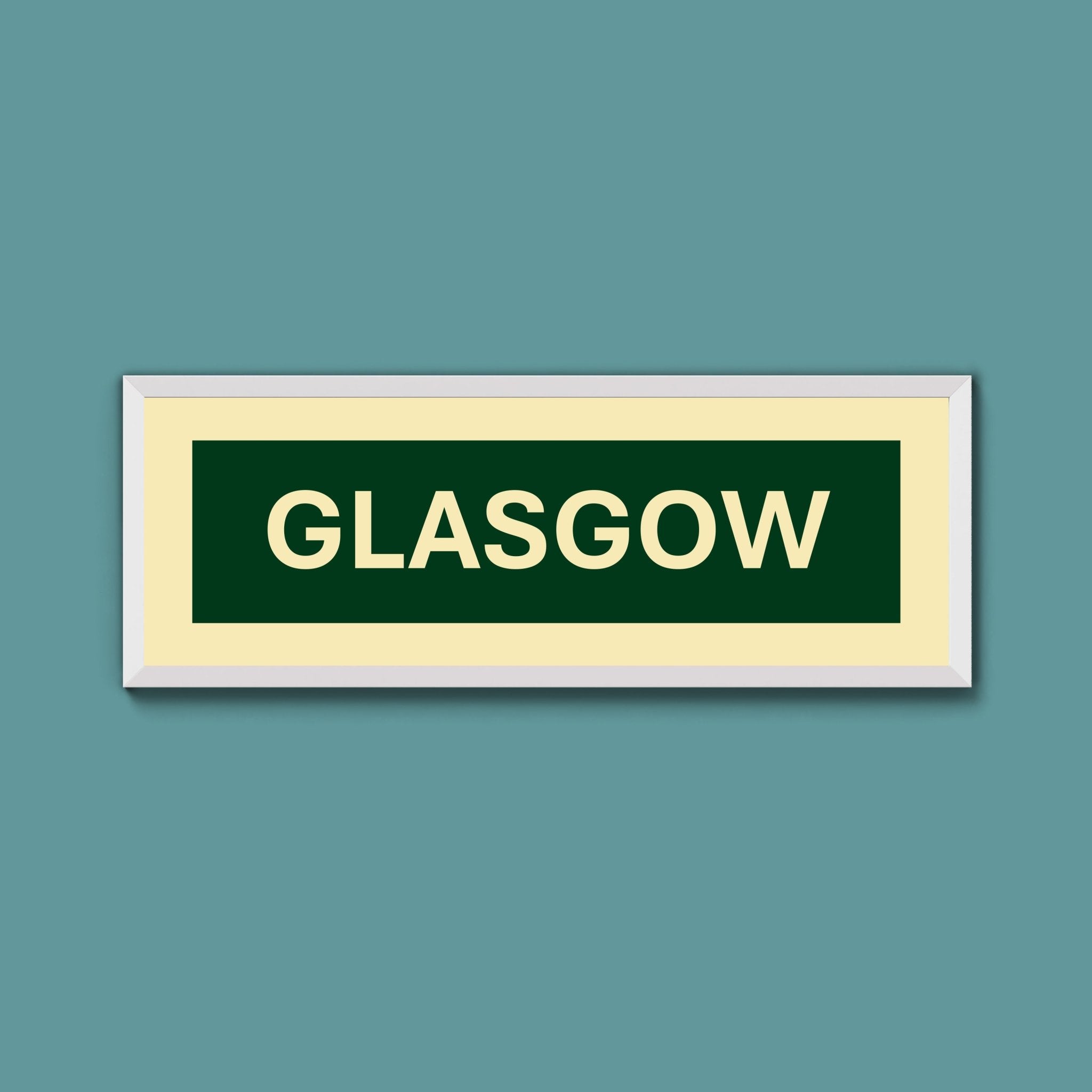 Framed Glasgow Street Print - Above The Door