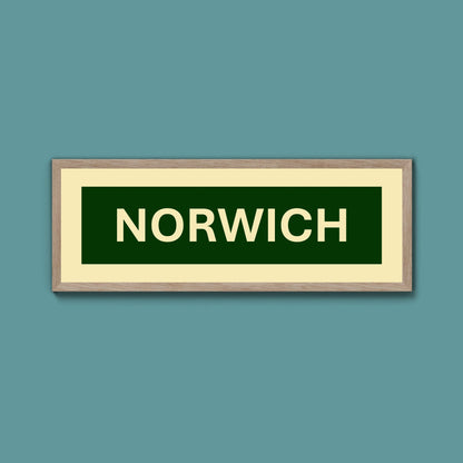 Framed Norwich Street Print - Above The Door