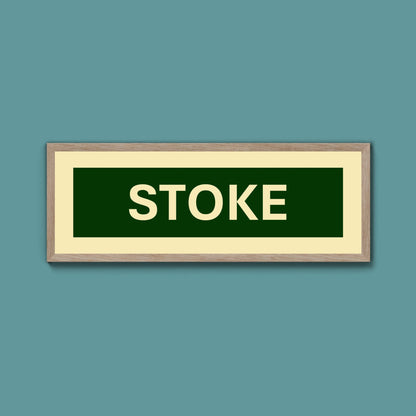Framed Stoke Street Print - Above The Door