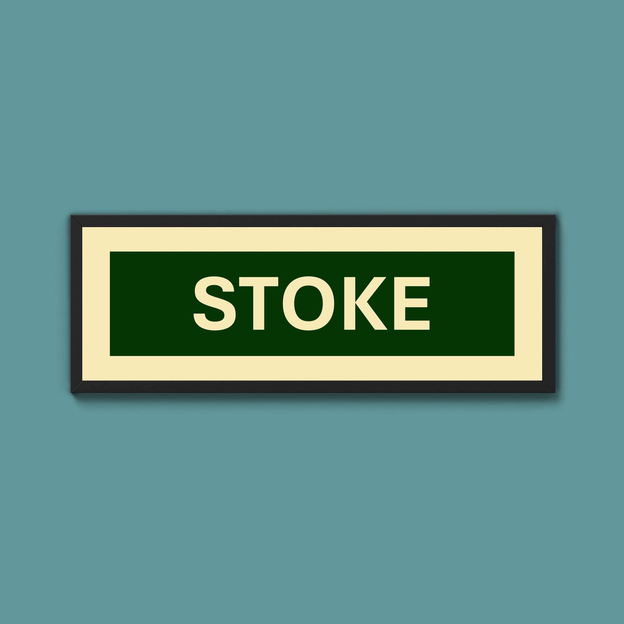 Framed Stoke Street Print - Above The Door