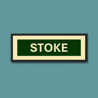 Framed Stoke Street Print - Above The Door