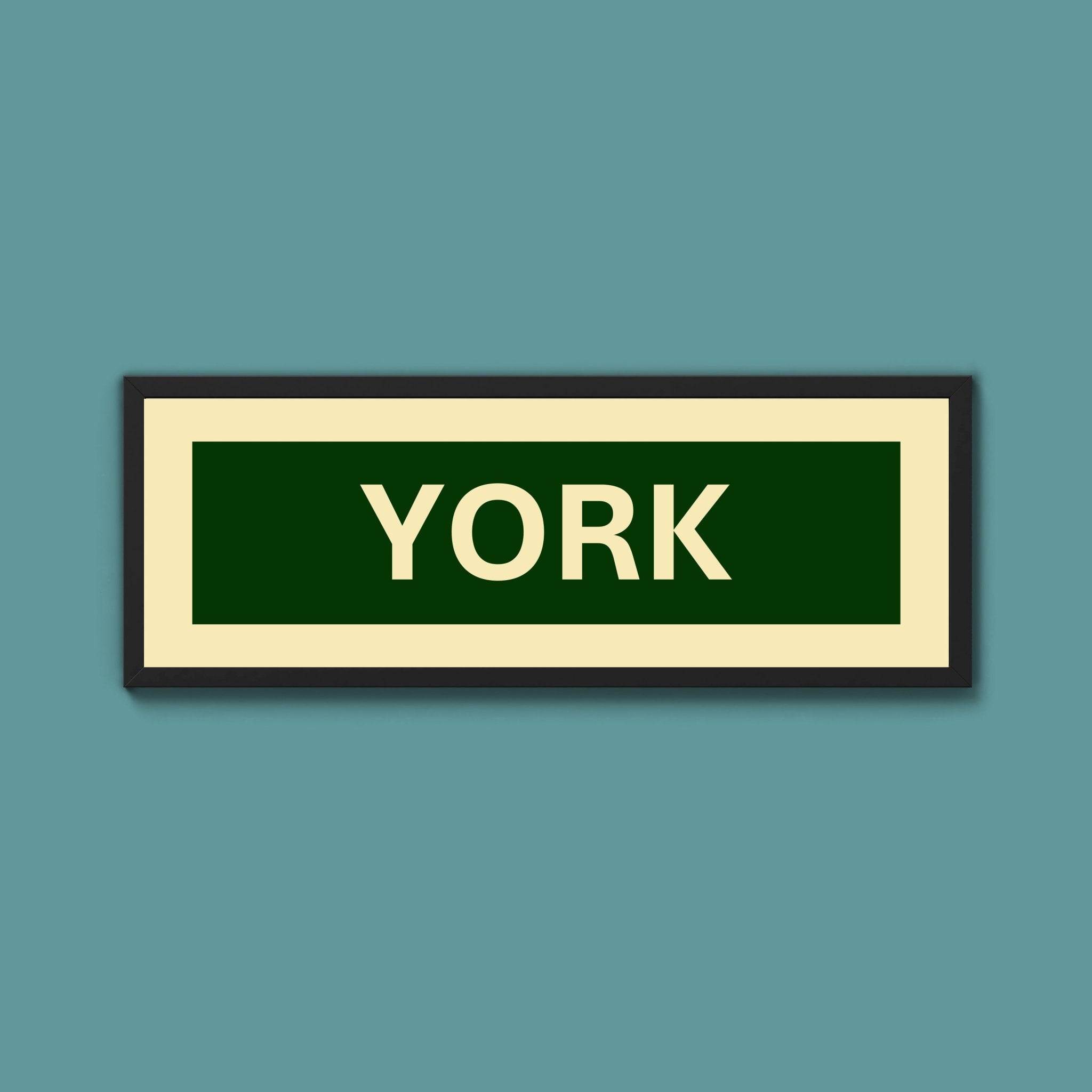 Framed York Street Print - Above The Door