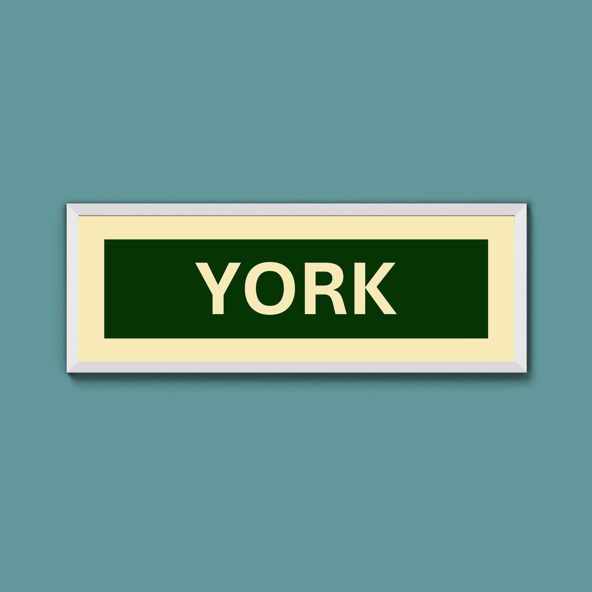 Framed York Street Print - Above The Door