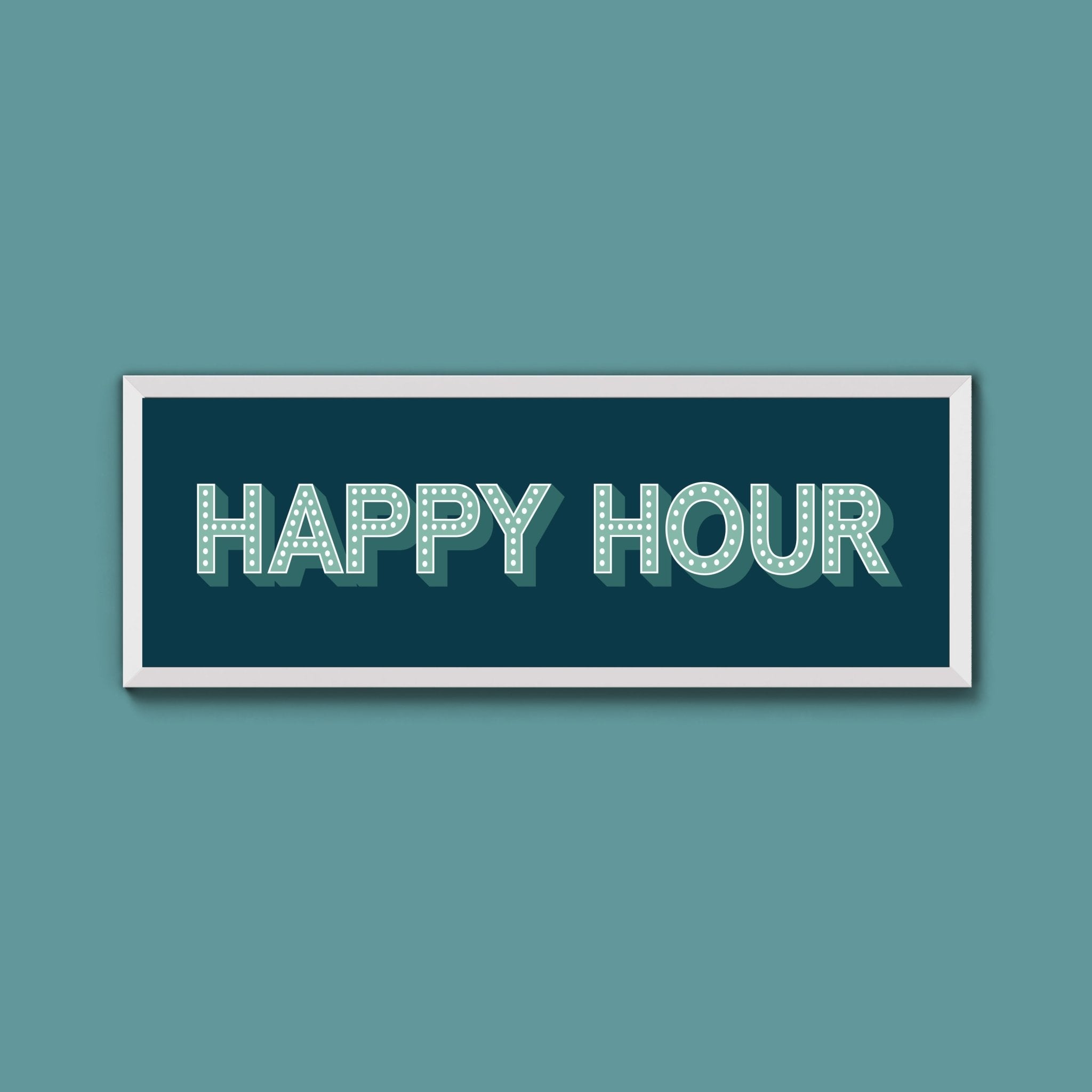 Happy Hour Framed Print (New Style) - Above The Door