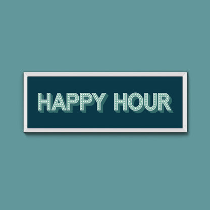 Happy Hour Framed Print (New Style) - Above The Door