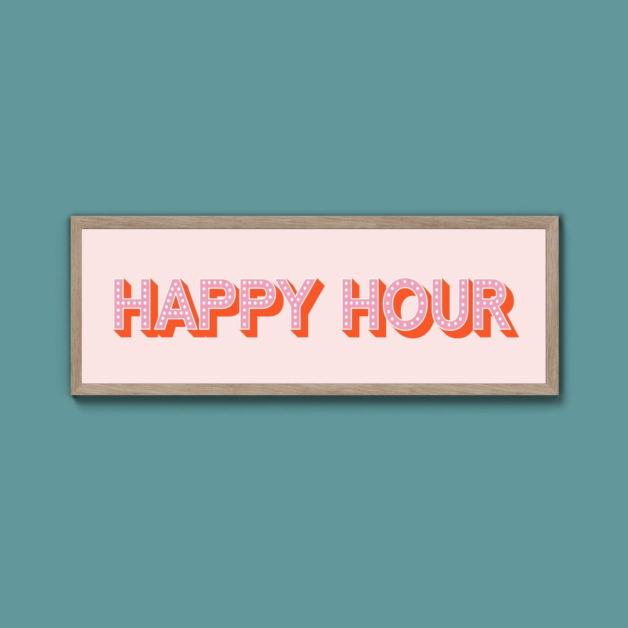 Happy Hour Framed Print (New Style) - Above The Door