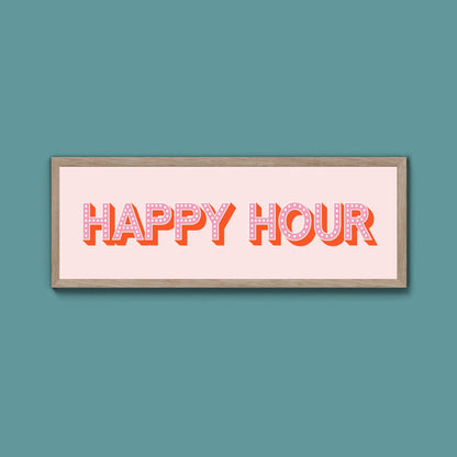 Happy Hour Framed Print (New Style) - Above The Door