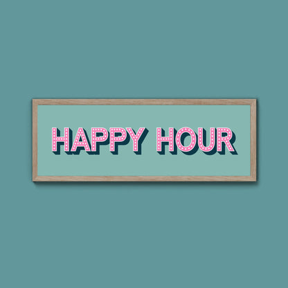 Happy Hour Framed Print (New Style) - Above The Door
