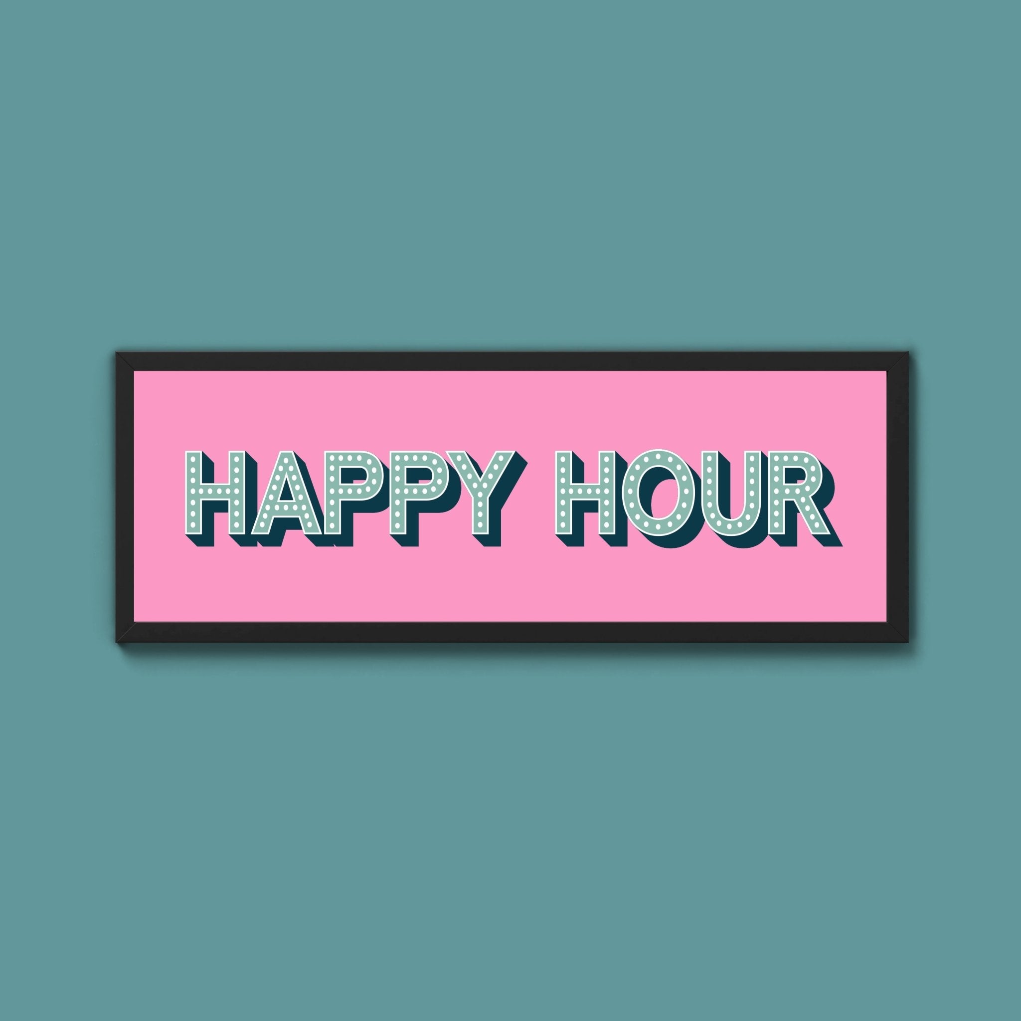 Happy Hour Framed Print (New Style) - Above The Door