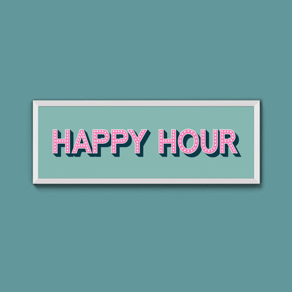 Happy Hour Framed Print (New Style) - Above The Door