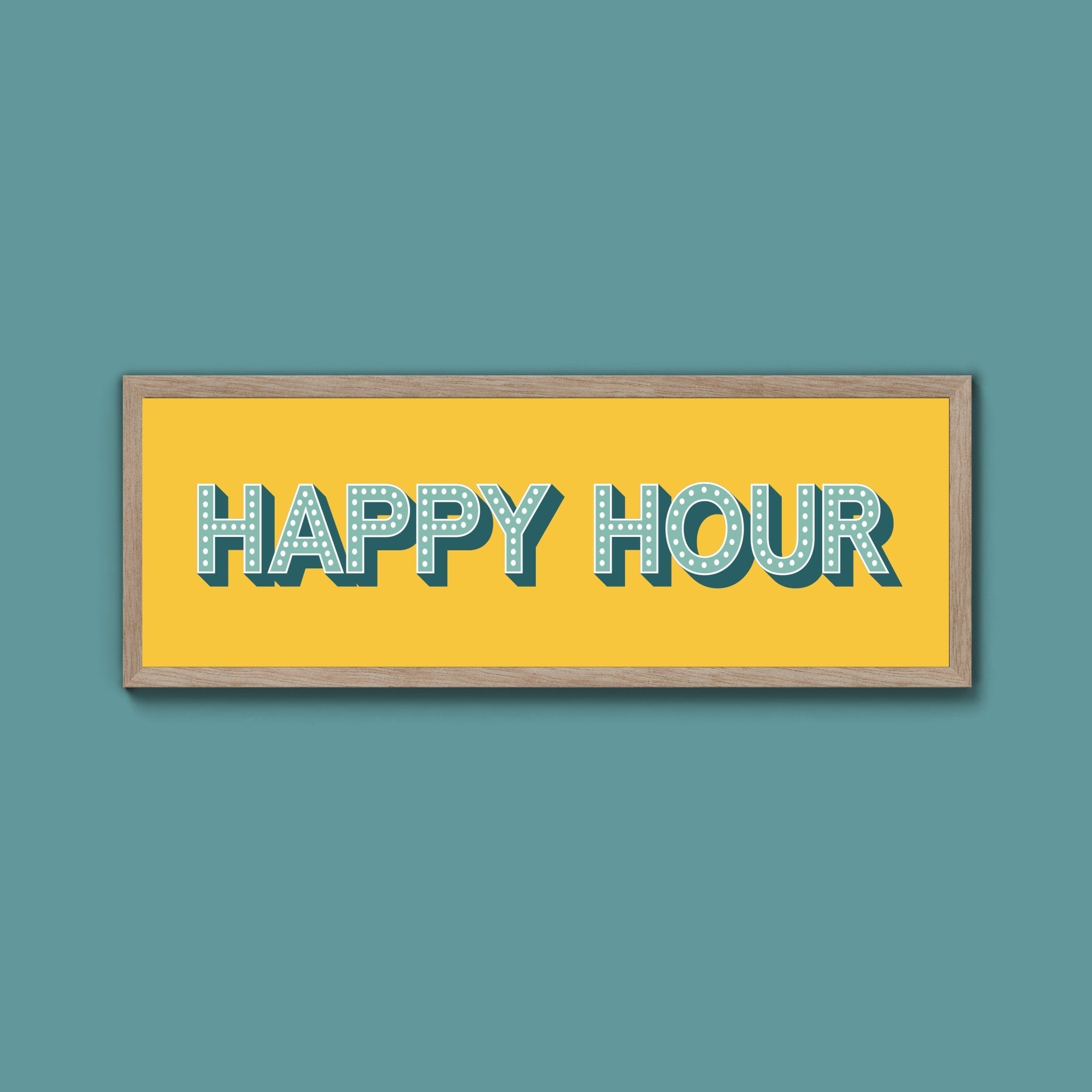 Happy Hour Framed Print (New Style) - Above The Door