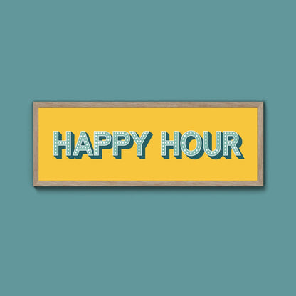 Happy Hour Framed Print (New Style) - Above The Door