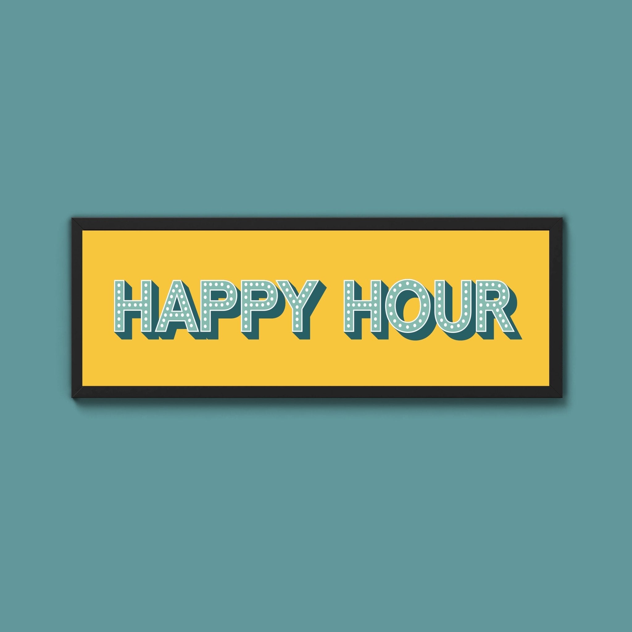 Happy Hour Framed Print (New Style) - Above The Door
