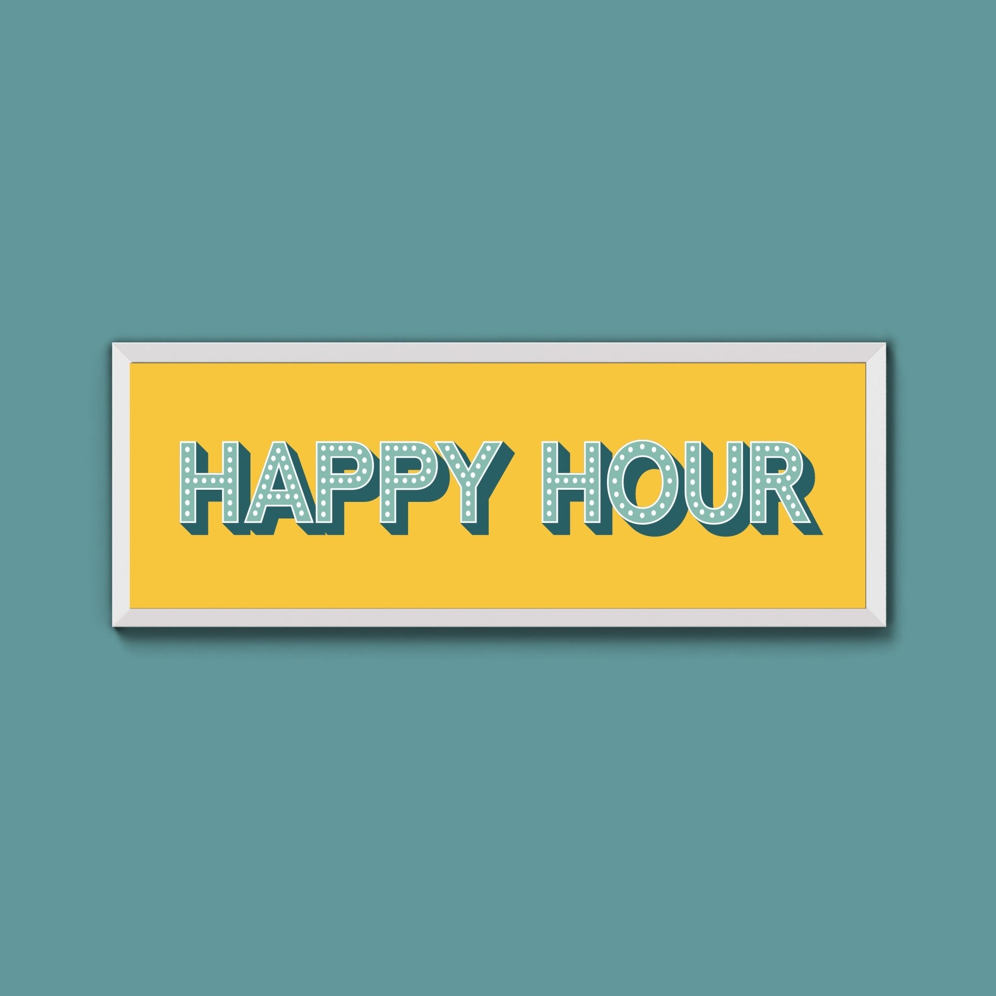 Happy Hour Framed Print (New Style) - Above The Door