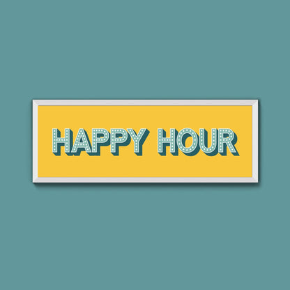 Happy Hour Framed Print (New Style) - Above The Door