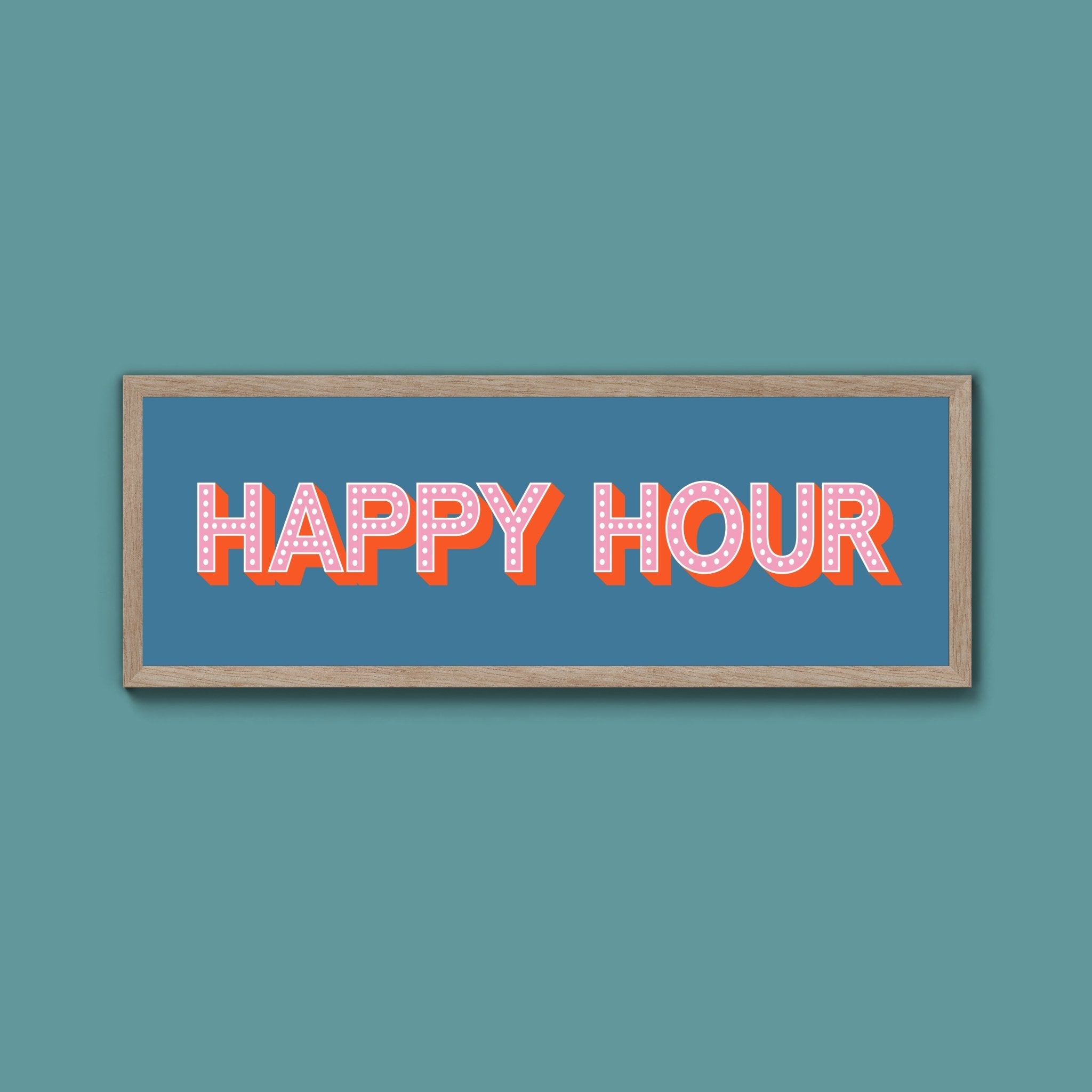 Happy Hour Framed Print (New Style) - Above The Door