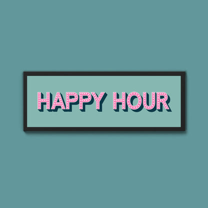 Happy Hour Framed Print (New Style) - Above The Door