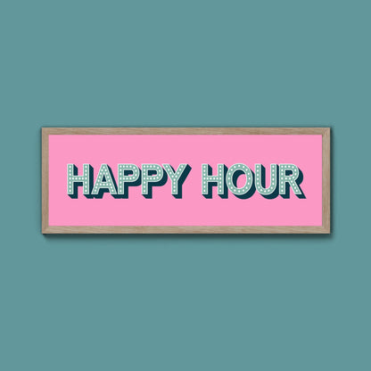 Happy Hour Framed Print (New Style) - Above The Door