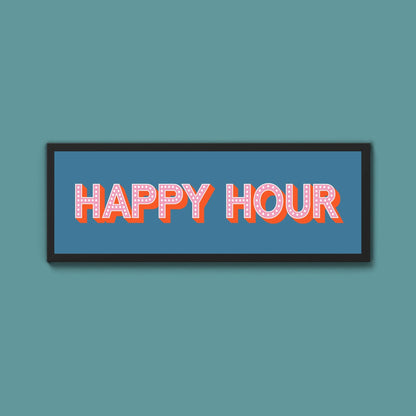 Happy Hour Framed Print (New Style) - Above The Door