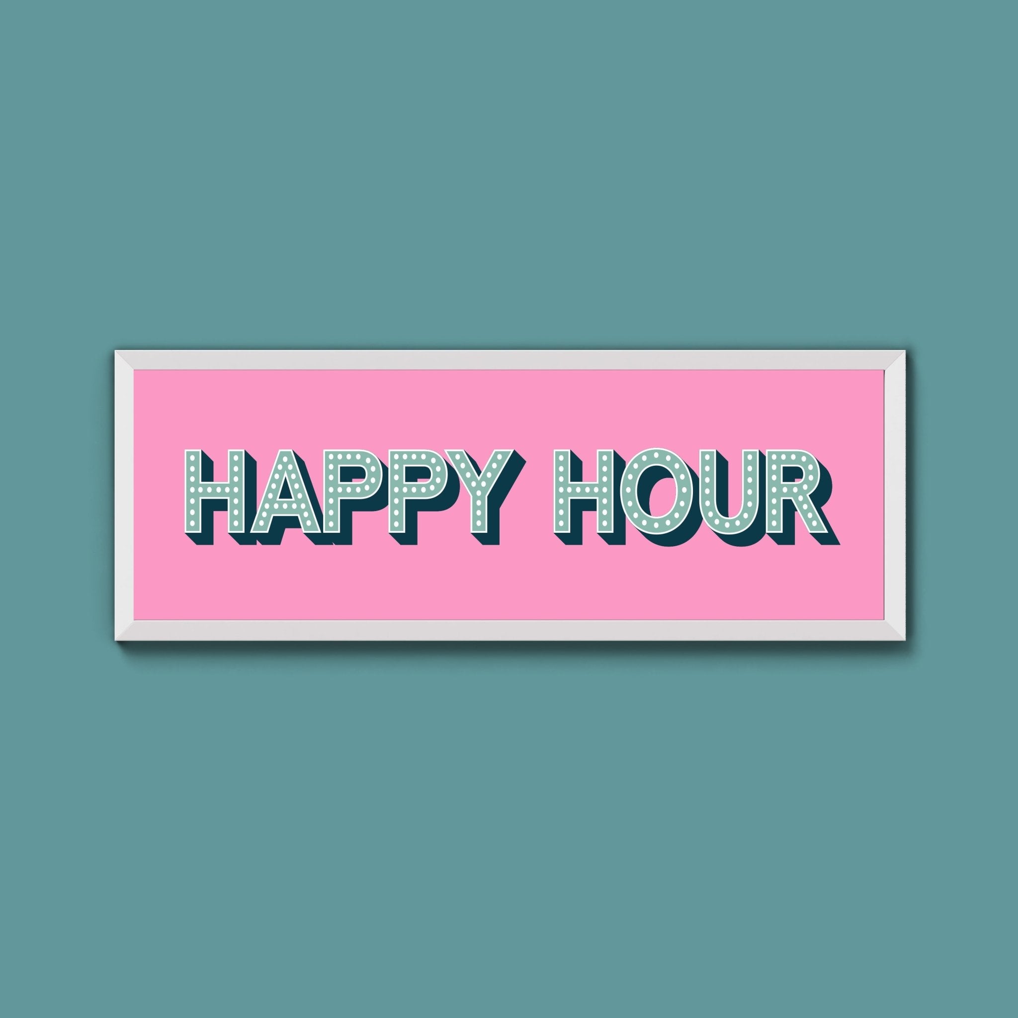 Happy Hour Framed Print (New Style) - Above The Door