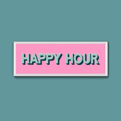 Happy Hour Framed Print (New Style) - Above The Door