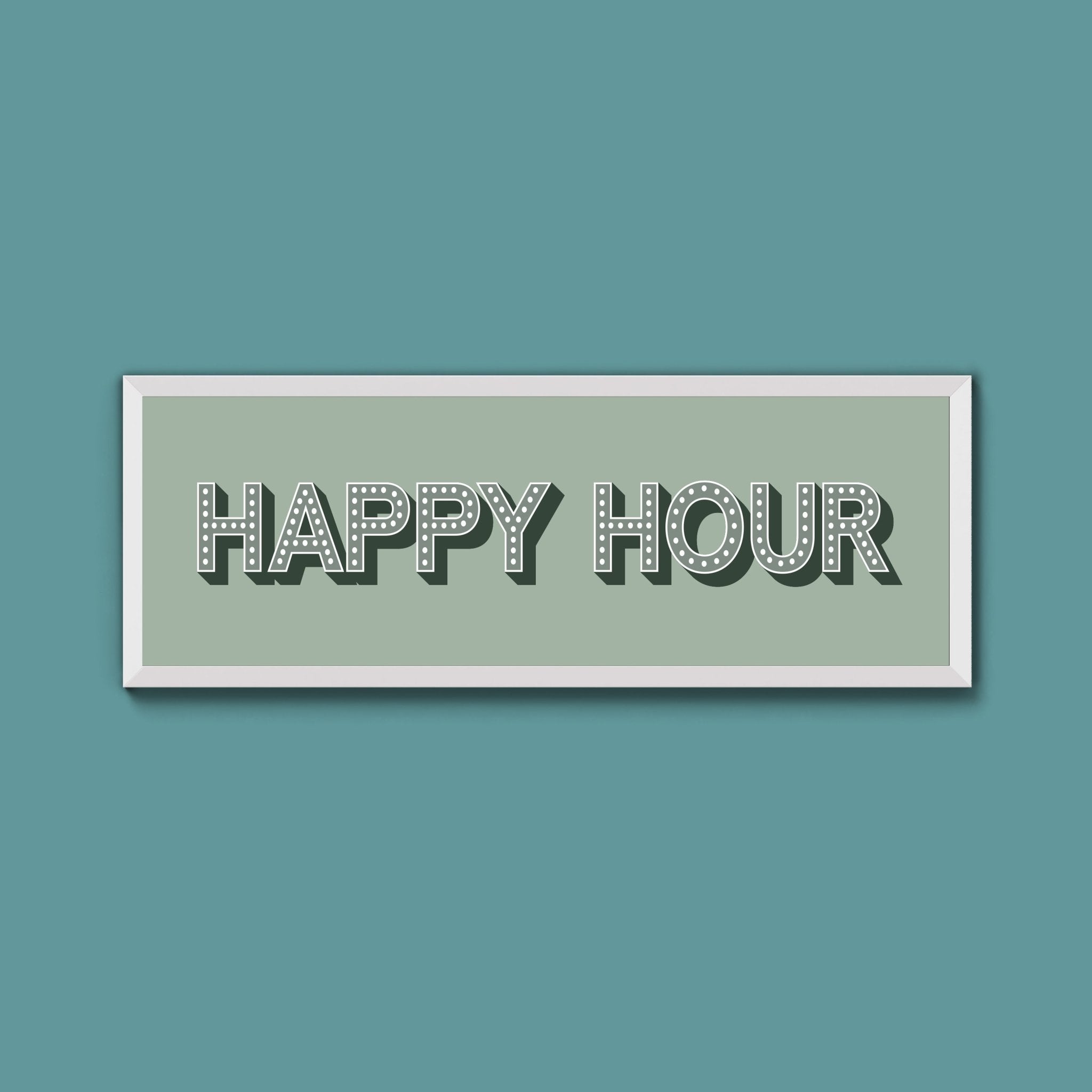 Happy Hour Framed Print (New Style) - Above The Door