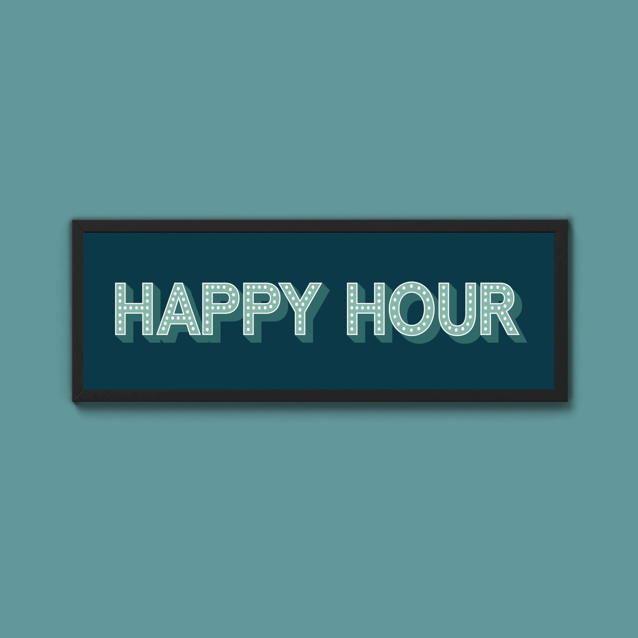 Happy Hour Framed Print (New Style) - Above The Door