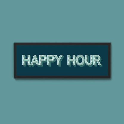 Happy Hour Framed Print (New Style) - Above The Door