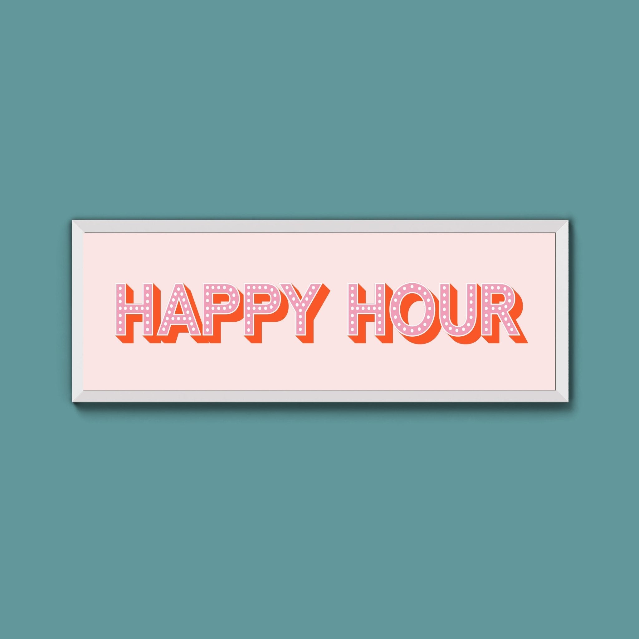 Happy Hour Framed Print (New Style) - Above The Door