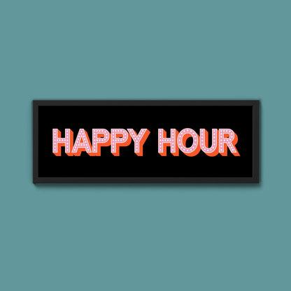 Happy Hour Framed Print (New Style) - Above The Door