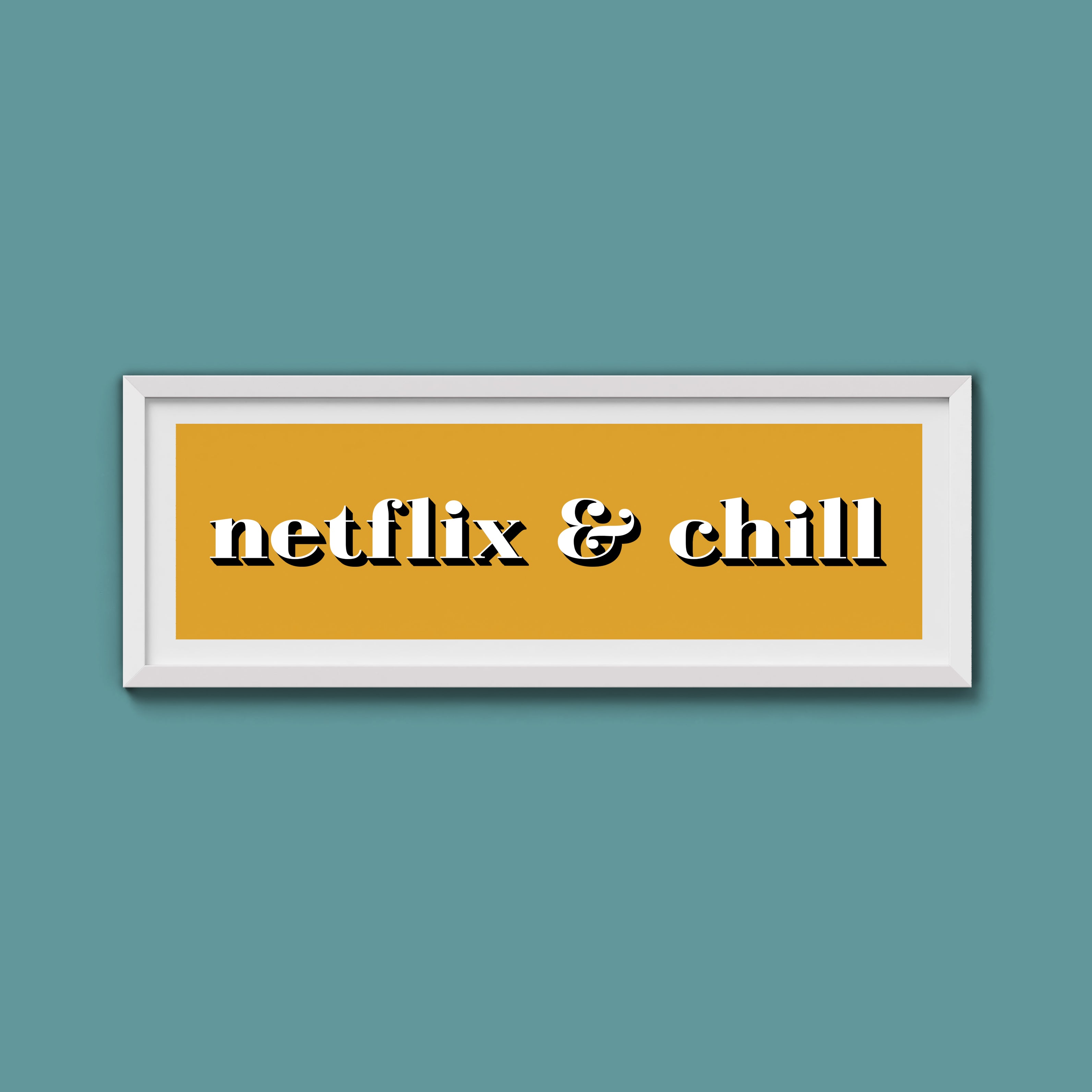 Netflix & Chill Framed Print
