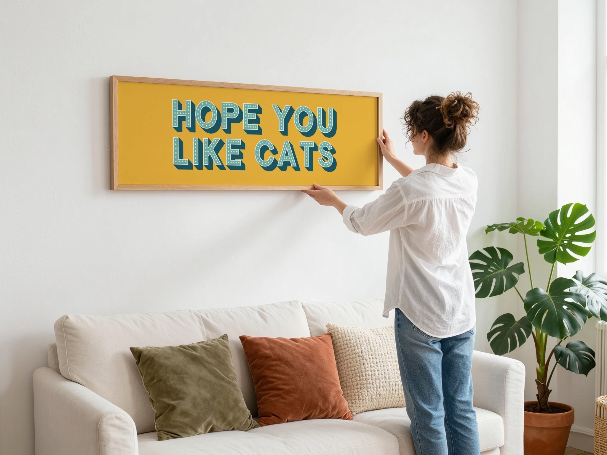 Hope You Like Cats Framed Print (New Style) - Above The Door