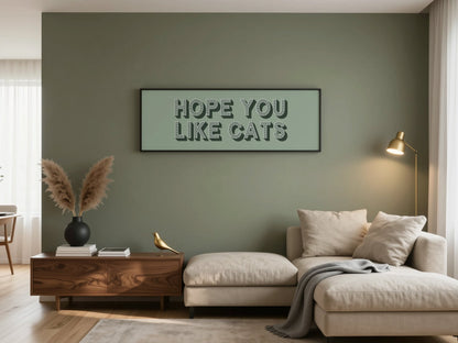 Hope You Like Cats Framed Print (New Style) - Above The Door