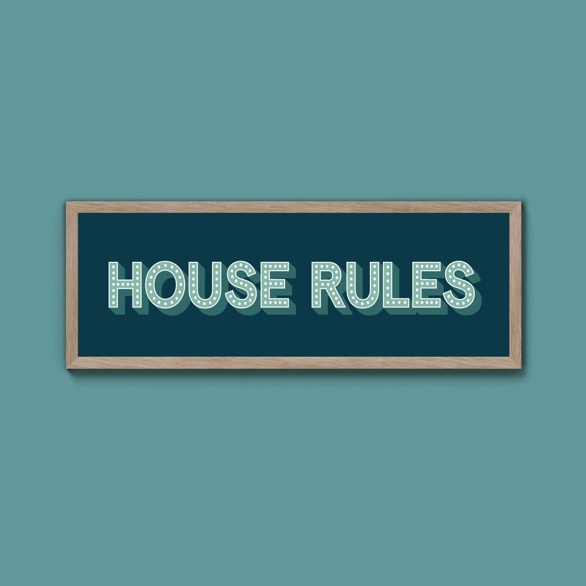 House Rules Framed Print (New Style) - Above The Door
