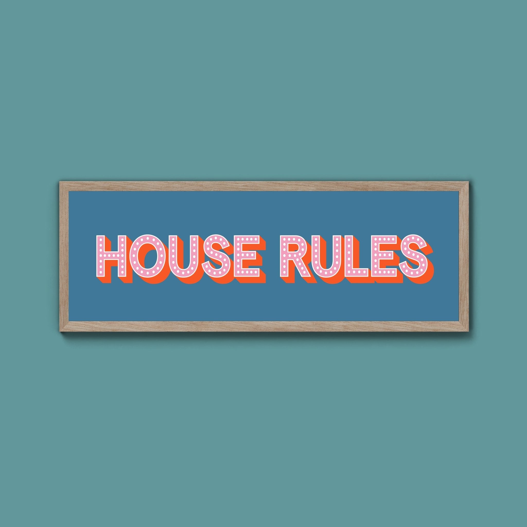 House Rules Framed Print (New Style) - Above The Door