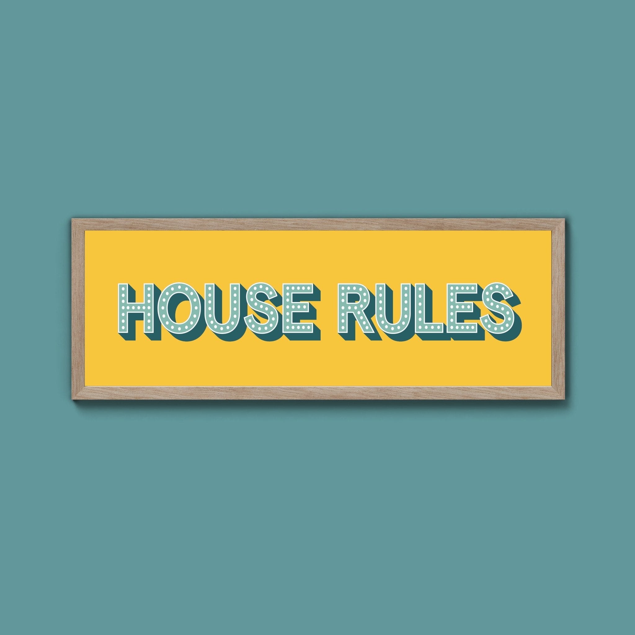 House Rules Framed Print (New Style) - Above The Door