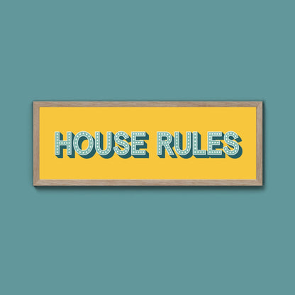 House Rules Framed Print (New Style) - Above The Door